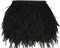 Natural Ostrich Feathers Trims Fringe DIY Dress Sewing Crafts Costumes Decoration Pack of 2 Yards (Black)